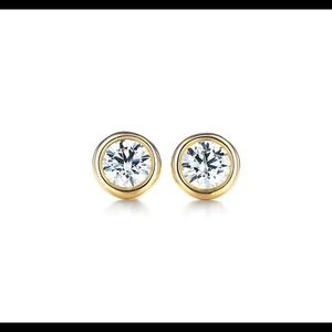 Tiffany & co Diamond Earrings in Yellow Gold